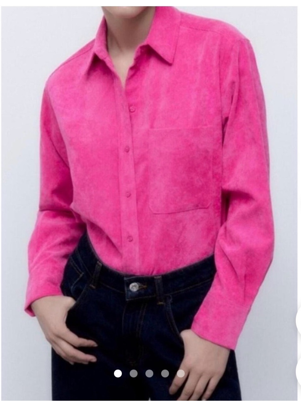 Zara Hot Pink Men's Button-Down Shirt